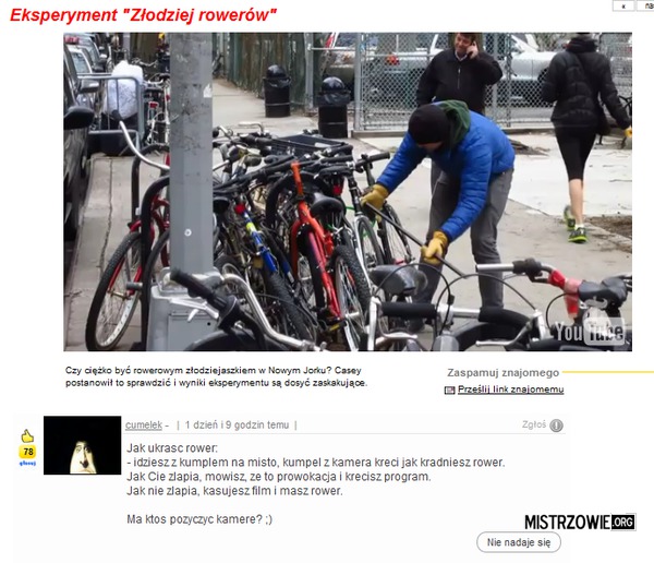 Jak ukraść rower –  