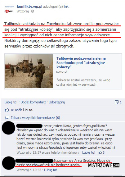 Anna Grodzka vs żołnierze koalicji –  