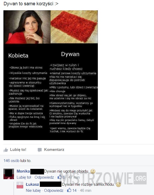 Kobieta vs Dywan –  