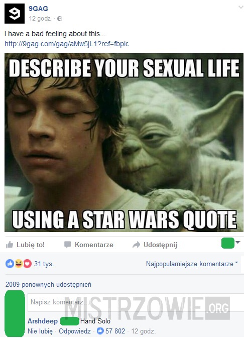 Życie seksualne wg Gwiezdnych Wojen –  