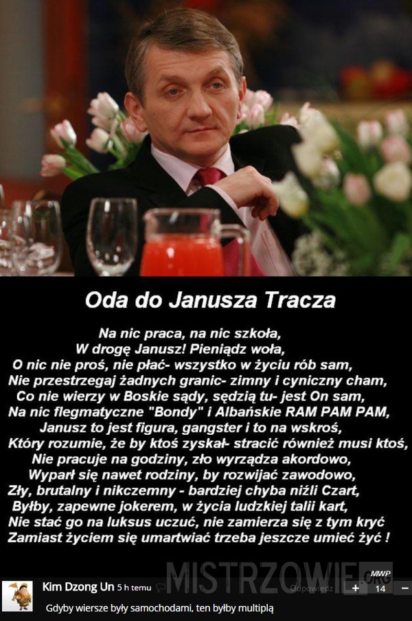 Oda do Janusza Tracza –  