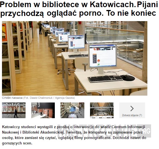 Problem w bibliotece w Katowicach –  