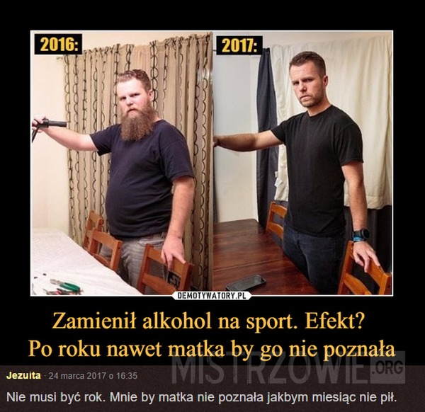 Zamienił alkohol na sport –  