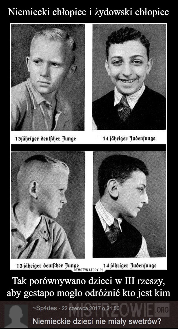 Niemiecki chłopiec i żydowski chłopiec –  