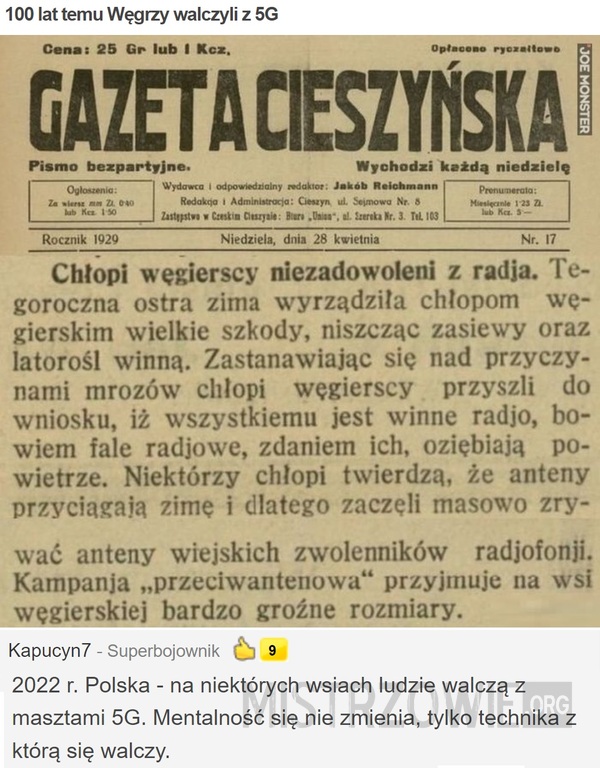 100 lat temu Węgrzy walczyli z 5G –  