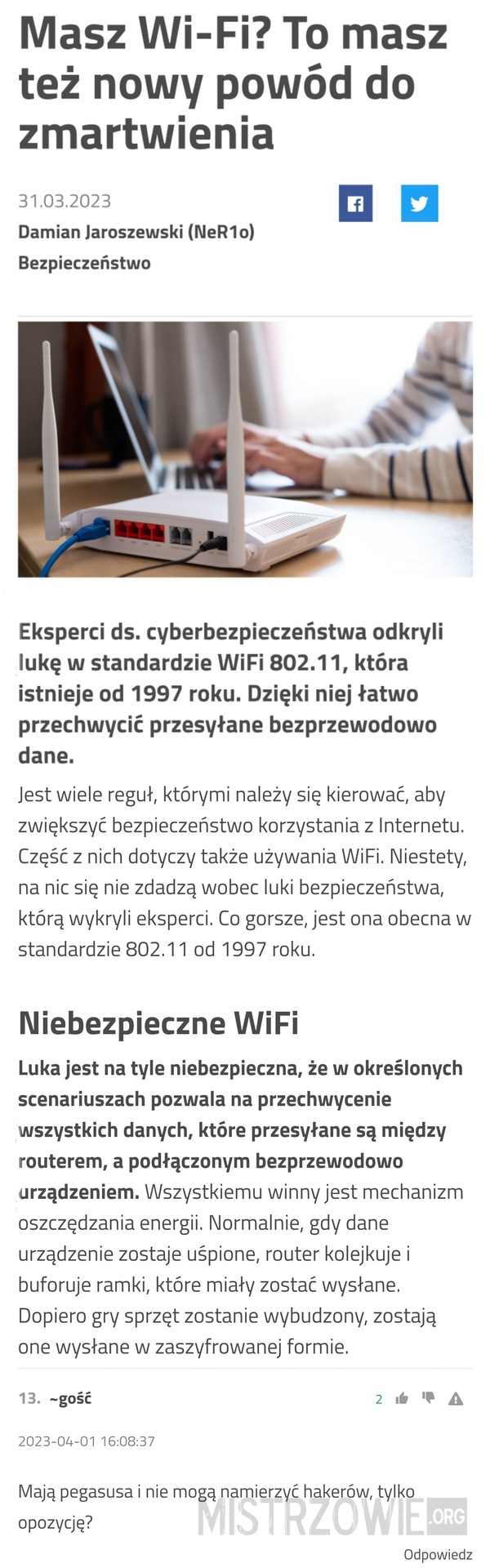 Niebezpieczne WiFi –  