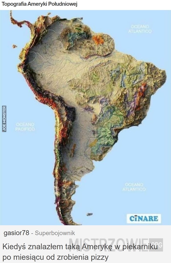 Topografia Ameryki Południowej –  