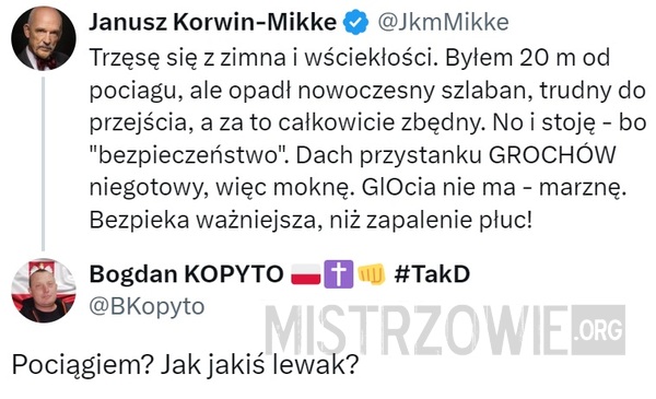 Zmarzł Janusz Korwin Mikke –  