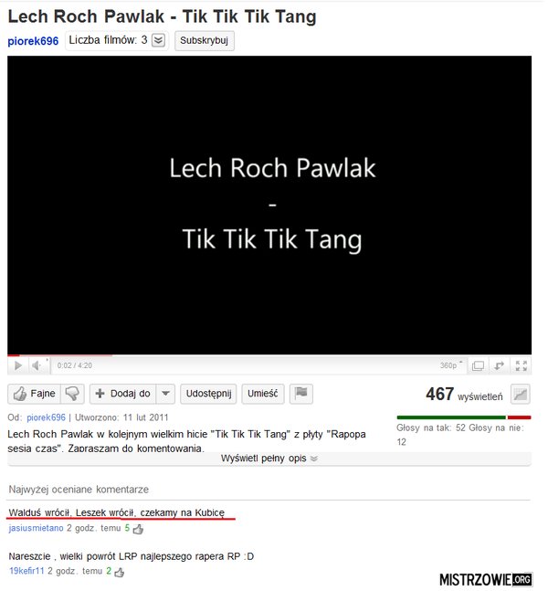 Lech Roch Pawlak Wraca –  
