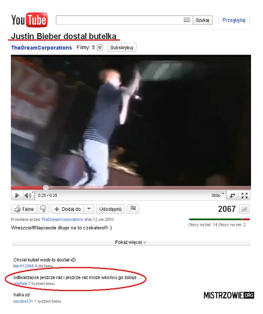 Bieber vs Butelka –  