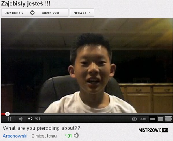 Chińczyk na youtube –  