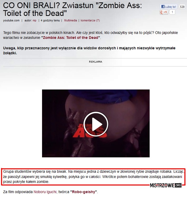Zombie Ass: Toilet of the Dead –  
