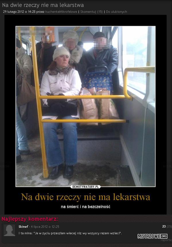 Bezczelność w autobusie –  