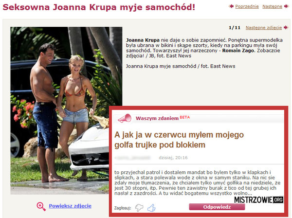 Joanna Krupa myje samochód –  