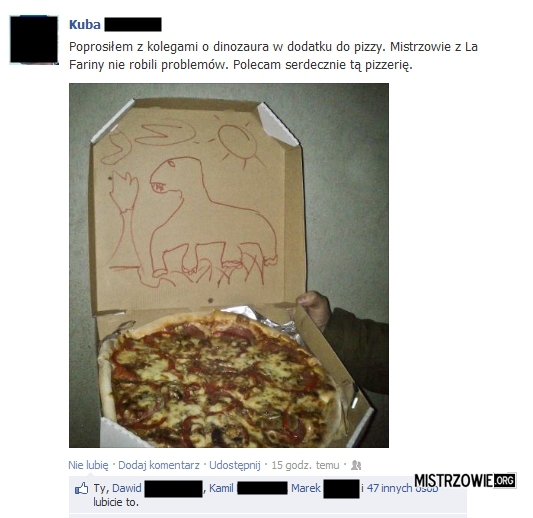 Pizza z Dinozaurem –  