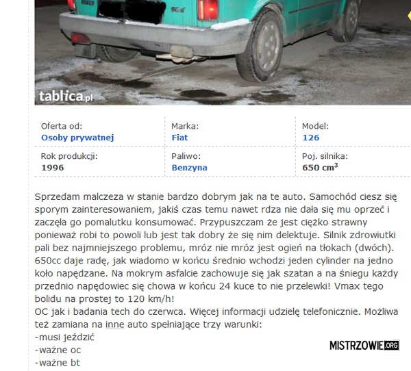 Fiat 126p Tablica.pl –  