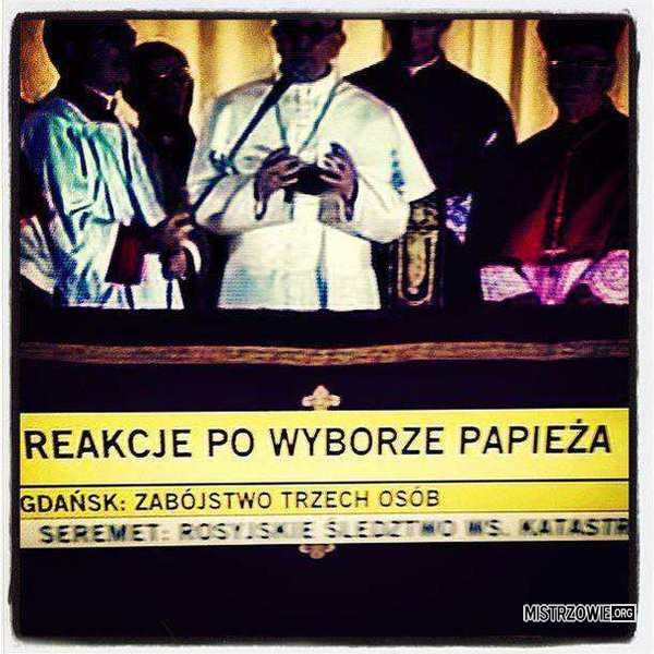 Reakcja na papieża –  