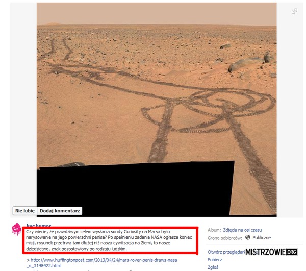 Prawdziwa misja sondy Curiosity na Marsie –  