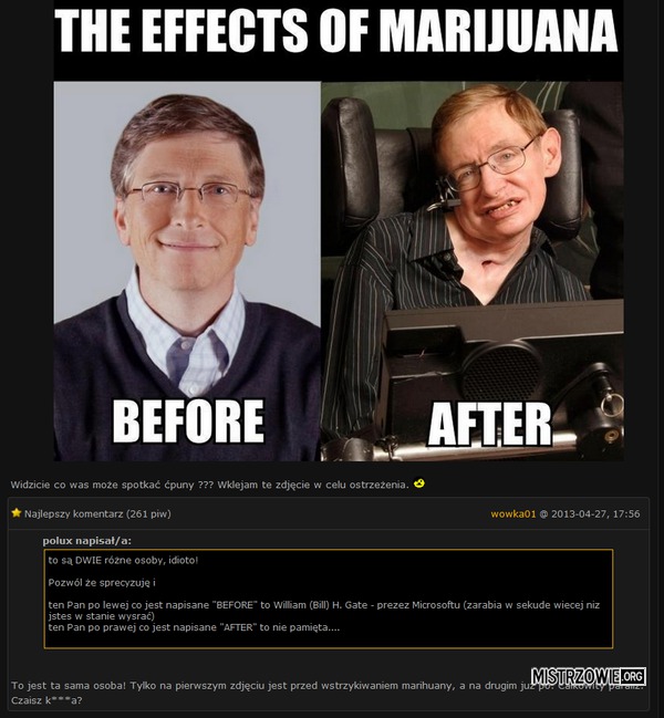Efekt wstrzykiwania marihuany –  