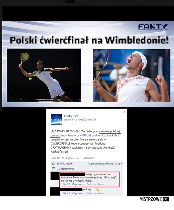 Polski ćwierćfinał na Wimbledonie –  
