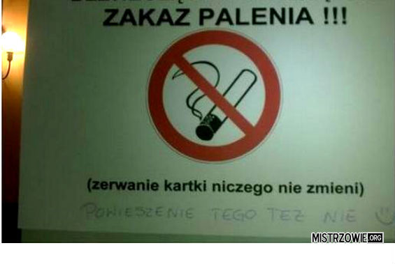 Zakaz palenia –  