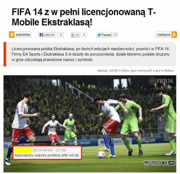 Ekstraklasa powróci w FIFA 14 –  