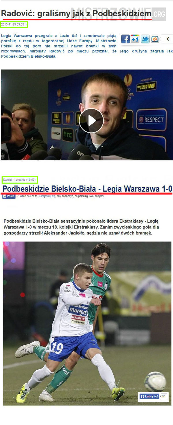 Legia vs Podbeskidzie –  