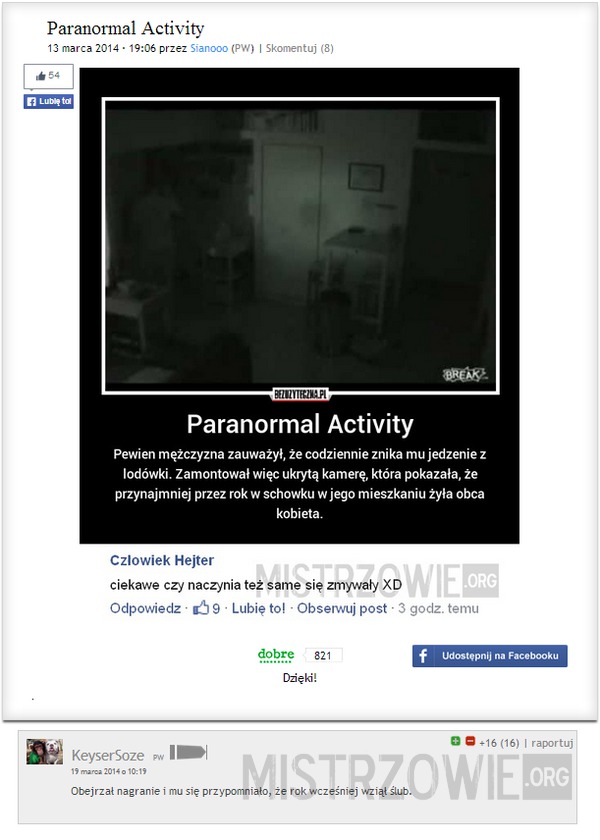 Re: Paranormal Activity –  