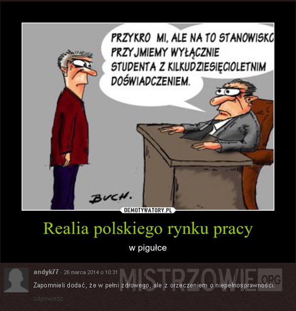 Realia polskiego rynku pracy –  