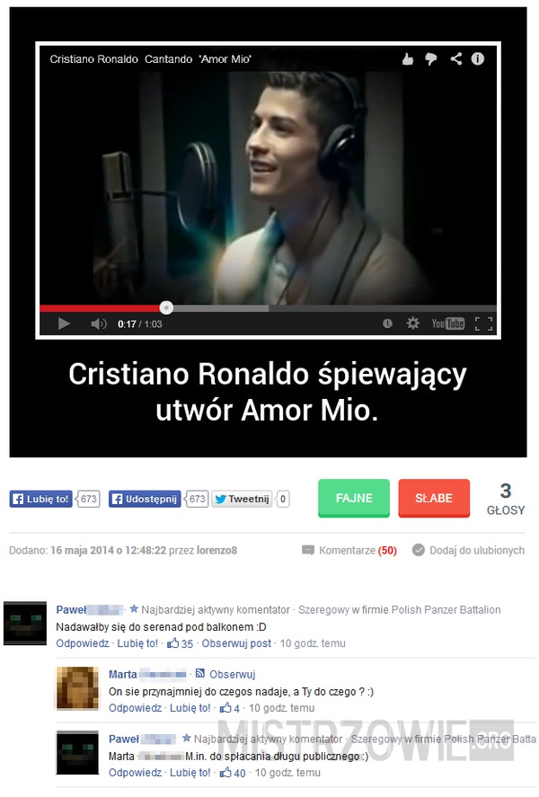 Cristiano Ronaldo - „Amor Mio” –  