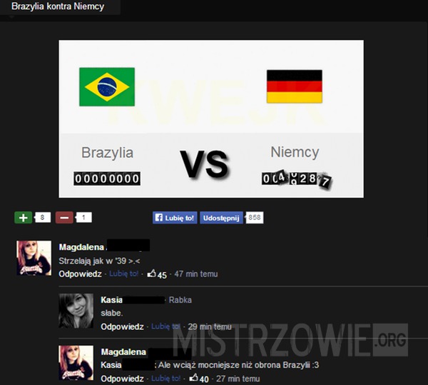 Brazylia vs Niemcy –  