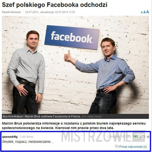 Szef polskiego Facebooka odchodzi –  