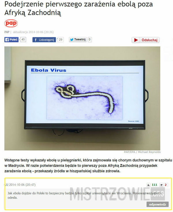 Ebola w Polsce –  