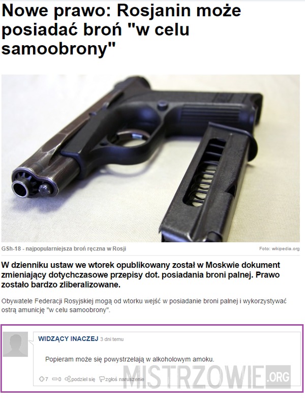 Nowe prawo dot. posiadania broni palnej –  