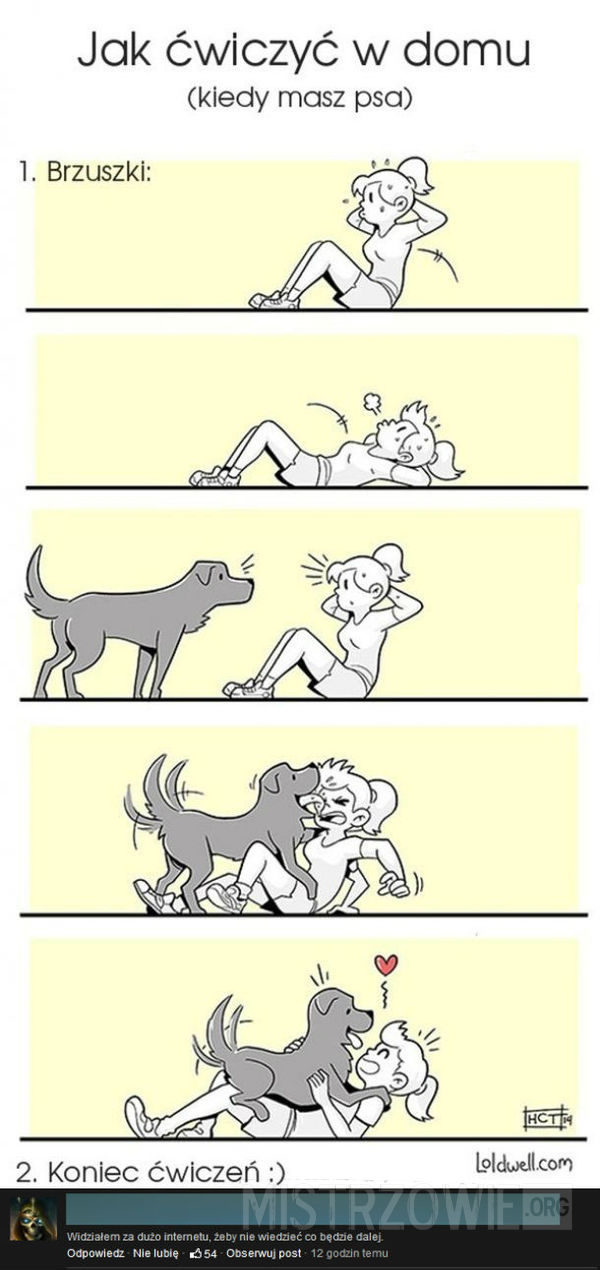 Jak ćwiczyć w domu kiedy masz psa –  