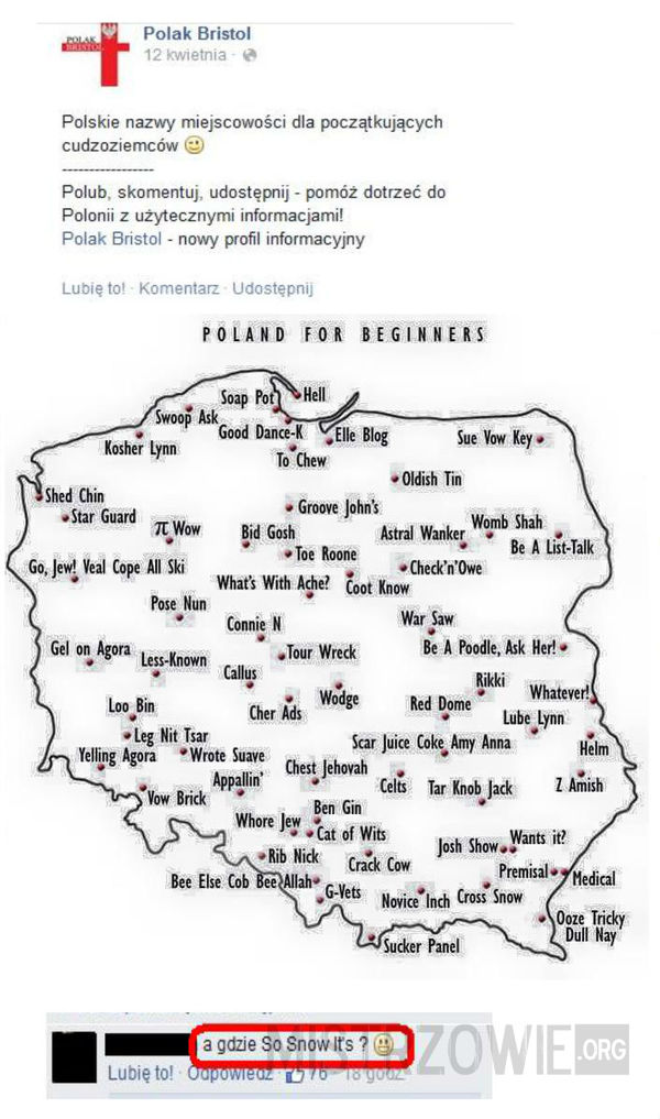 Polskie nazwy miejscowości –  