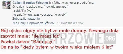 Ojciec nigdy nie był dumny –  