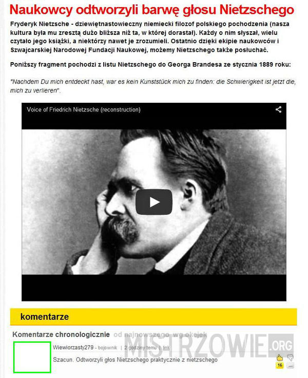 Głos Nietzschego –  