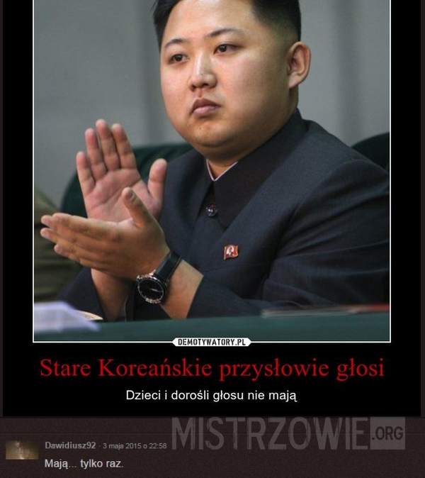 Północnokoreańskie przysłowie –  