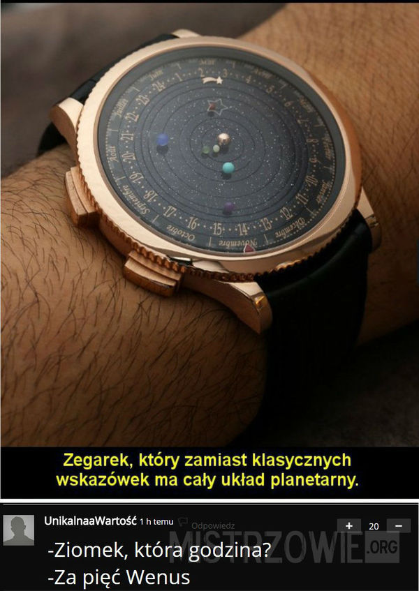 Zegarek z układem planetarnym –  