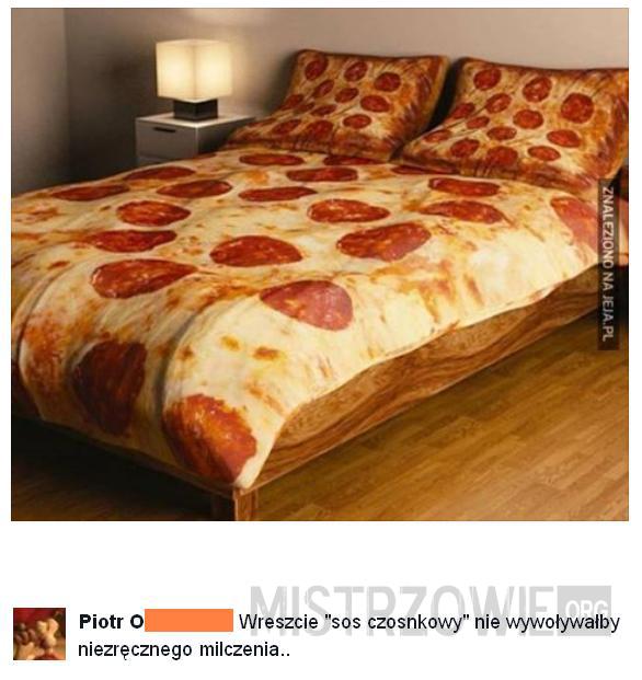 Łóżko dla fanów pizzy –  