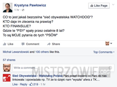 Pawłowicz vs Watchdog –  
