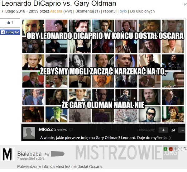 Leonardo DiCaprio vs. Gary Oldman 2 –  
