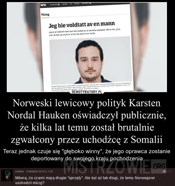 Norweski lewicowy polityk –  