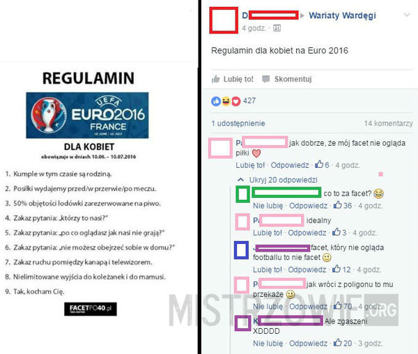Regulamin Kobiet na Euro 2016 –  