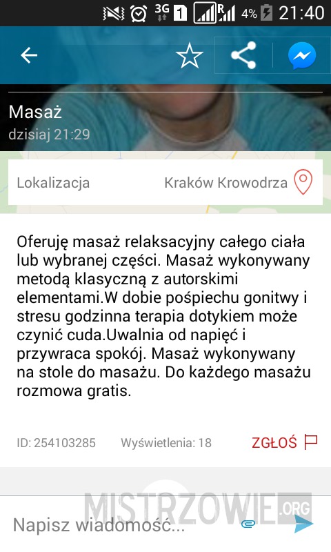 Masaż w Krakowie –  
