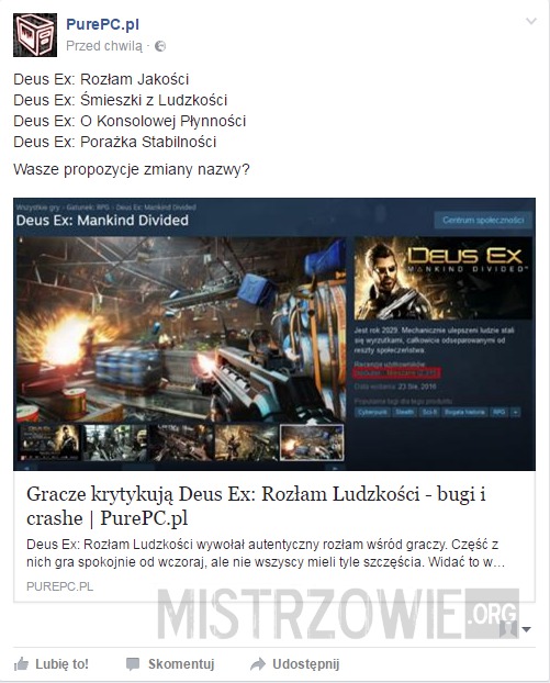 Deus Ex - nowe tytuły –  