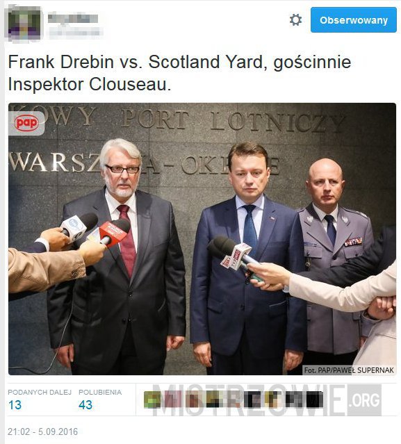 Frank Drebin vs. Scotland Yard, gościnnie Inspektor Clouseau –  