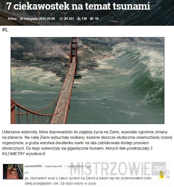 7 ciekawostek na temat tsunami –  