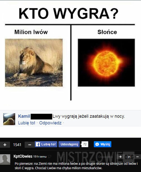 Lwy vs Słońce –  